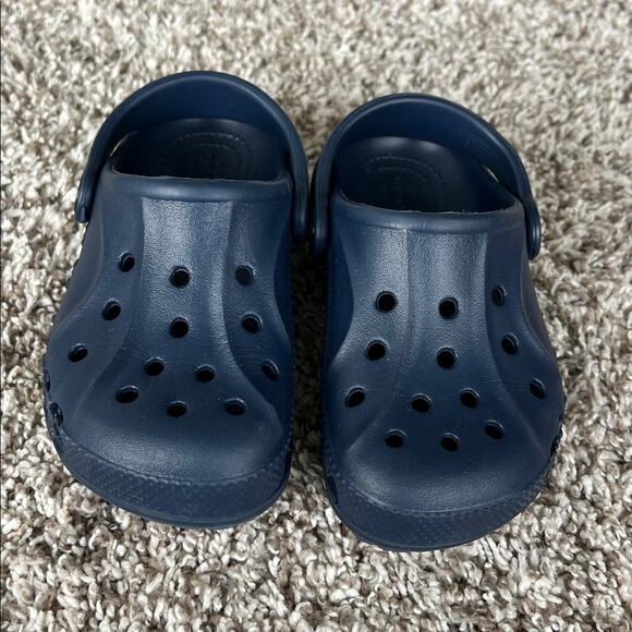 Crocs Toddler Kids Baya Clogs in Navy Blue - Picture 3 of 9